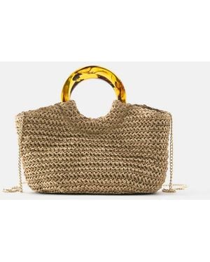 Pull&Bear Geweven Tas - Metallic