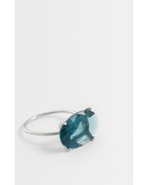 ASOS Ring With Blue Stone Setting
