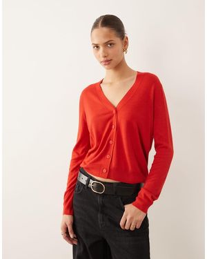 Mango Vest Met V-Hals - Rood