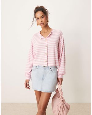ASOS – langärmlige strickjacke - Pink