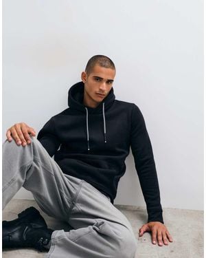Brave Soul Hoodie With Contrast Drawcords - Blue