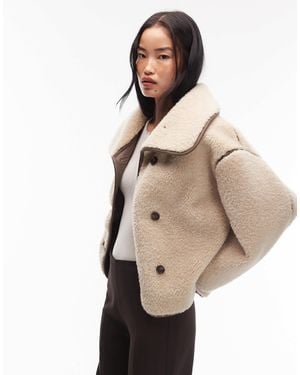 ARKET Oversized Faux Shearling Jacket - Multicolor