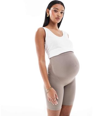 Mama.licious Mamalicious Maternity Seamless Shorts - White