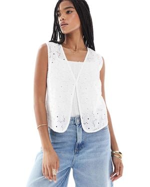 Stradivarius Embroidery Vest - Blue