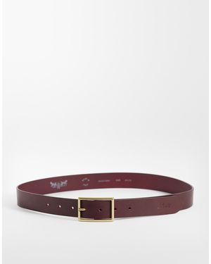 Levi's Ceinture en cuir à boucle rectangulaire - marron