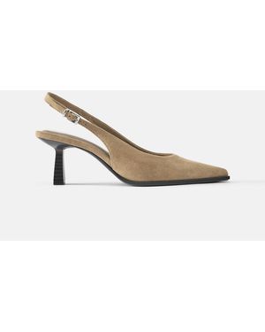 Pull&Bear Slingback mit kitten-heel - Natur