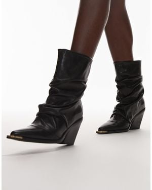 Bronx New-Kole Sloucy Mid Ankle Boot - Black