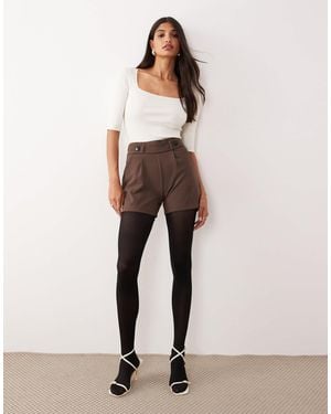 Jdy Button Detail Shorts - White