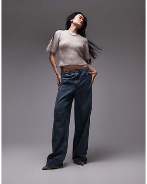 & Other Stories Gebreide Sweater Van Mohairmix Met Korte Mouwen - Grijs