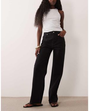 ASOS Jeans Dritti A Gamba Larga Neri - Nero