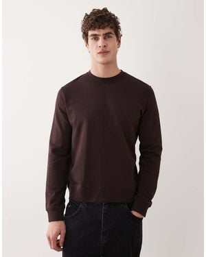 ARKET Minimal Jersey Sweatshirt With Crew Neck - Blue