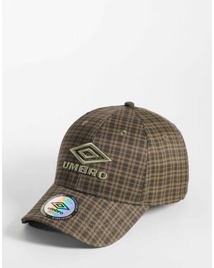 Umbro Check Print Cap - Brown