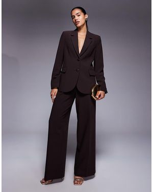Forever New Traje Marrón De Pernera Ancha De (Parte De Un Conjunto) - Azul