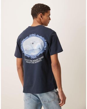 Pompeii UK Pompeii Graphic Short Sleeve Tee With Back Print - Blue