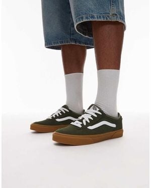 Vans Zapatillas De Deporte Marrones Con Suela De Goma Rowley Classic De - Negro