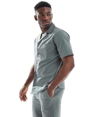 Only & Sons Seersucker Shirt Co-ord - Blue