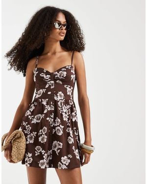 Hollister Strappy Corset Bust Mini Dress - Multicolor