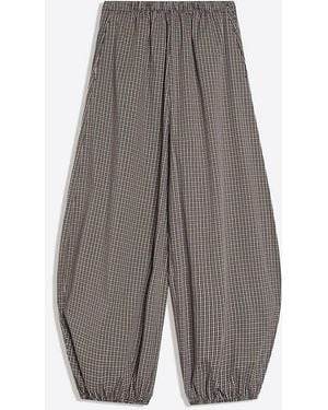 Bershka Tall Poplin Bloomer Trousers - Grey