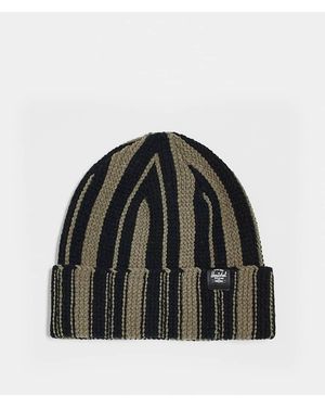 Herschel Supply Co. Gestreepte Beanie - Zwart