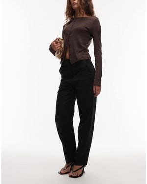 ARKET Wool Stretch Slim Cropped Trousers - Black