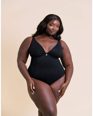 Curvy Kate Jet Set Multiway Plunge Swimsuit Fuller Bust - Black