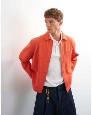 TOPMAN Boxy-fit-jersey-hemdjacke - Rot