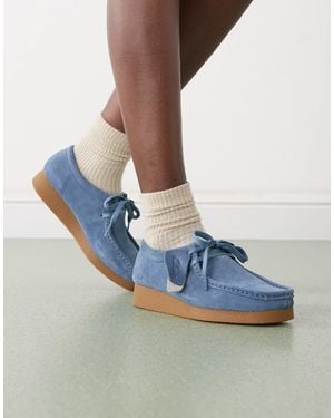 Clarks – wallabee evo – schuhe aus wildleder - Blau