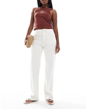 ASOS Cropped Jeans Met Comfortabele Stretch En Rechte Pijpen - Wit