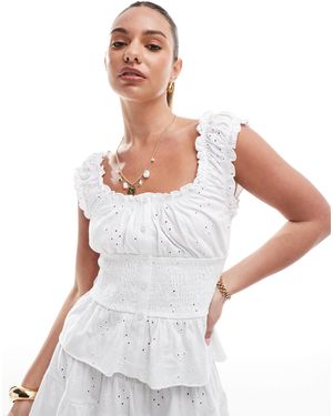 ASOS – milchmädchen-oberteil - Weiß
