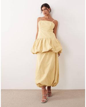 ARRANGE Co-ord Bubble Midi Skirt - Natural