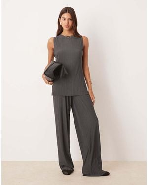 ASOS Co-Ord Pleat Mesh Straight Leg Trouser - Multicolour
