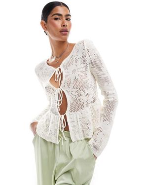 Miss Selfridge Top Peplo - Bianco