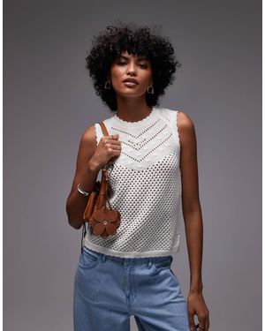 Levi's – adrienne – tanktop aus häkelstoff - Grau