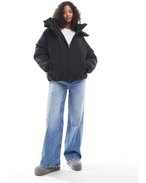 ASOS Cloud Puffer Jacket With Oversized Hood - Blue