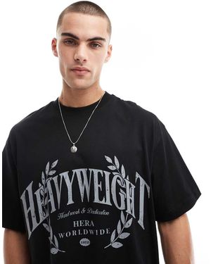 HERA Vintage League Boxy T-Shirt - Black
