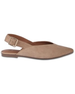 OFF THE HOOK Shenley Suede Leather Slingback Ballet Flats - Brown