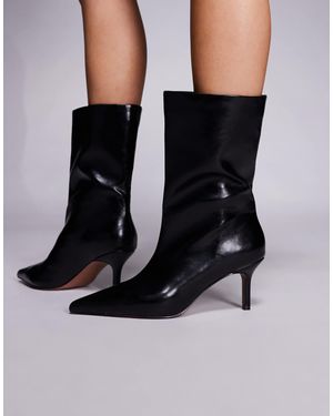 ASOS Candi Wide Leg Pull On Boots - Black