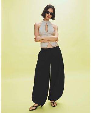 Bershka Sarouel Trousers - Yellow