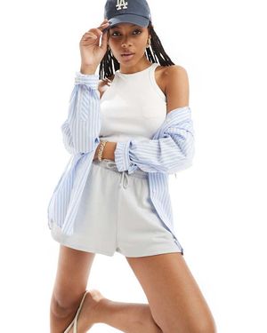 ASOS Pantalones Cortos De Chándal Gris Lavado De Estilo Deportivo De - Azul