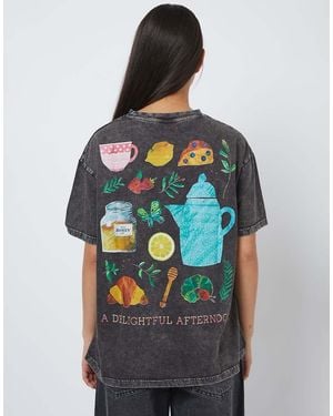 Skinnydip London The Very Hungry Caterpillar Tea Time T-Shirt - Grey