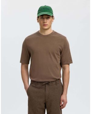 SELECTED Knitted Top - Brown