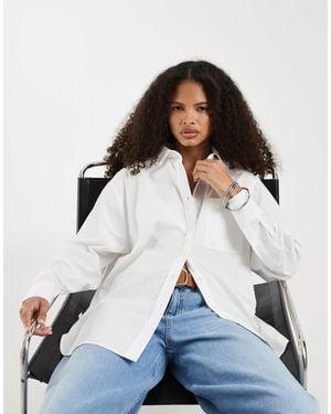 Lacoste Chemise en popeline rayée à manches longues - Blanc