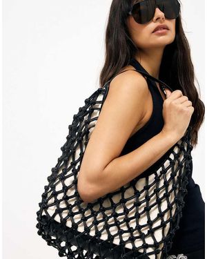 NA-KD Knotted Detail Tote Bag - Black
