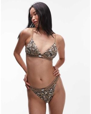 Tommy Hilfiger Heritage Tanga Thong - Brown