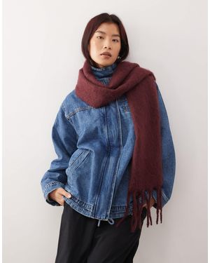 Monki Écharpe en maille chunky - foncé - Bleu