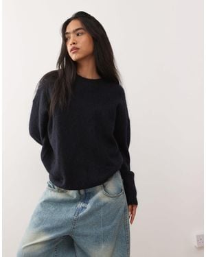 Weekday Premium Wool & Mohair Blend Sweater - Black