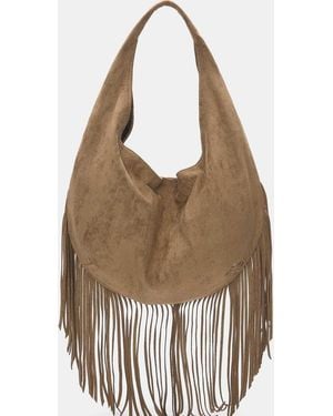 Pull&Bear Fringe Shoulder Bag - Brown