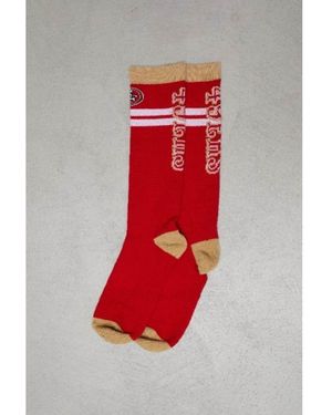 OOSC Calcetines Multicolores Para Esquí Y Snowboard Con Diseño De Los San Francisco 49Ers De X Nfl-Rojo