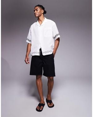 River Island Pull On Tech Shorts - Black