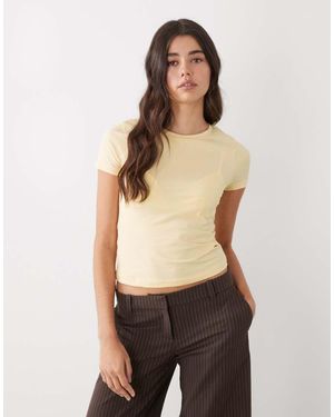 Monki Slim Fit Baby Tee - Natural